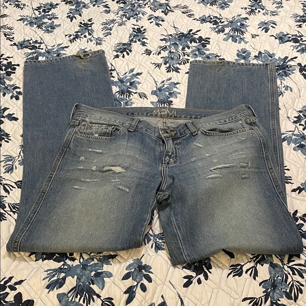 Mavi Olivia Low Rise Slim Leg Distressed Blue Jeans Pants Women’s Size 31/34
